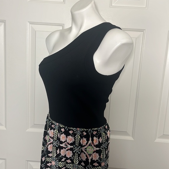 RACHEL Rachel Roy Casual One-Shoulder Maxi Dress Black & floral Size M - Picture 11 of 15